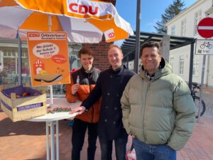 Infostand in der Innenstadt